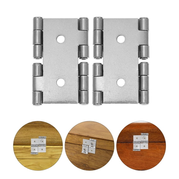 HEANUJJ 4Pcs Heavy Duty Iron Swinging Door Hinges Plated Silver for Exterior Doors
