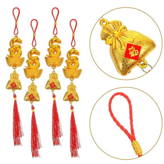 HEANUJJ 4-Pack Chinese Spring Festival Hanging Snake Pendants Decorative Ornaments for Holiday Home Decor