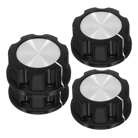 HEANUJJ 4-Pack Black Plastic Cooktop Control Knobs Replacement for Stove Oven Range and Easy to Install