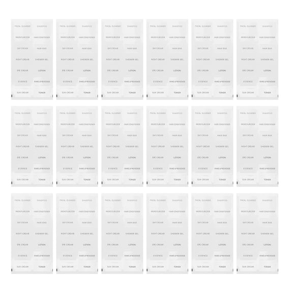 HEANUJJ 50Pcs Assorted Color Travel Stickers for Bathroom Bottles Shampoo and Skincare Labels