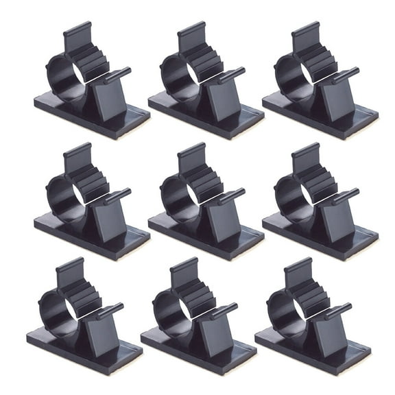 HEANUJJ 50Pcs Cable Clips Plastic Adhesive Clamps for Durable Wire Bundling and Management