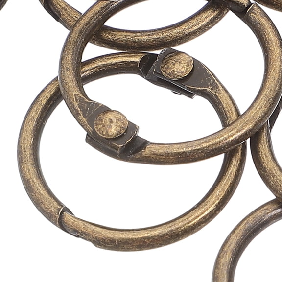 HEANUJJ 50Pcs Round Metal Rings for Loose Leaf Binders and Flip Books Heavy Duty Brass Binding Discs