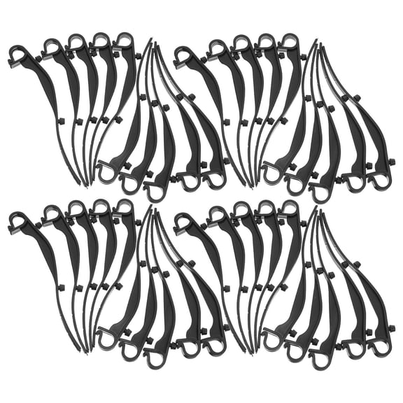 HEANUJJ 50Pcs Plastic Gutter Guard Clips Black Weatherresistant Gutter Mesh Fixings for Leafy Areas