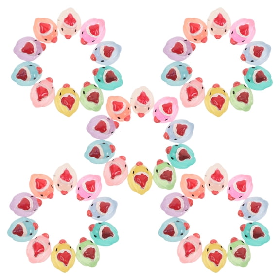 HEANUJJ 50 Pieces Mini Resin Glow in The Dark Christmas Decorations for Landscape Scenes