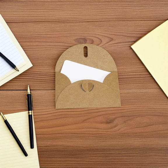 HEANUJJ 50 Sets Kraft Paper Envelopes with Heart Clasp Closure for Handmade Cards, Invitations, and Crafts