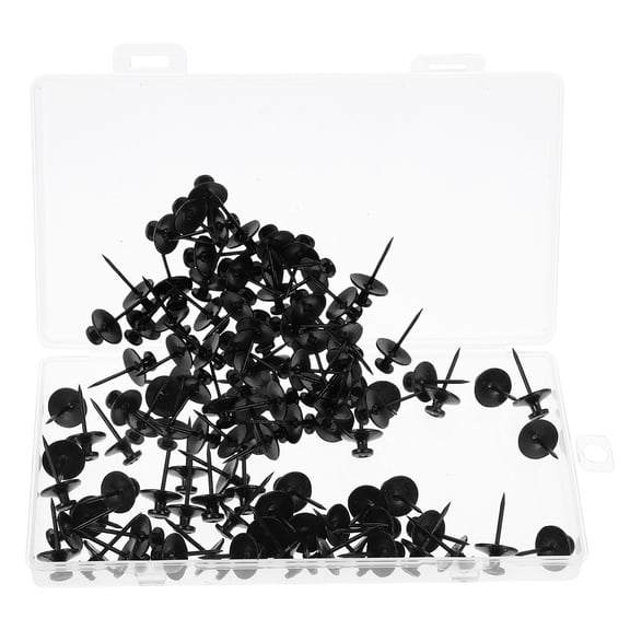HEANUJJ 50pcs Black Zinc Alloy Metal Picture Hangers with Wall Hanging Nails for Home, Office, School Decor