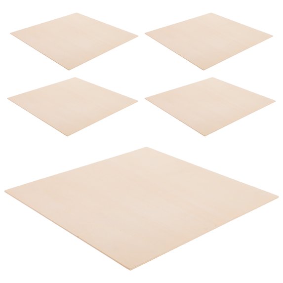 HEANUJJ 5-Pack Khaki Wood Panels for Crafts with Smooth Finish and Quality Wood Material