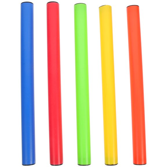 HEANUJJ 5Pcs Plastic Running Relay Stick with Smooth Edges for School Competition Assorted Color