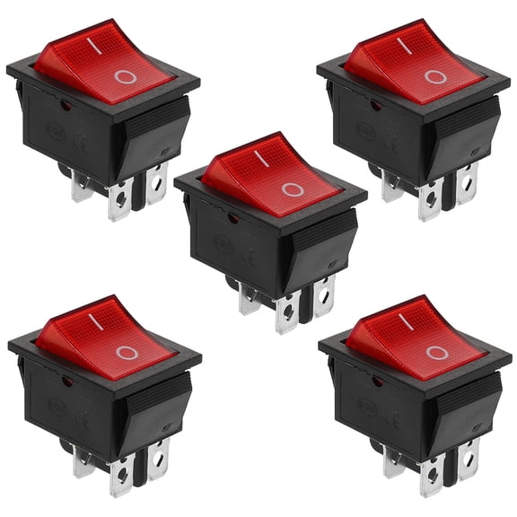 HEANUJJ 5Pcs Boat Shape Rocker Switch Replacement for Rv Generator and Brake Light