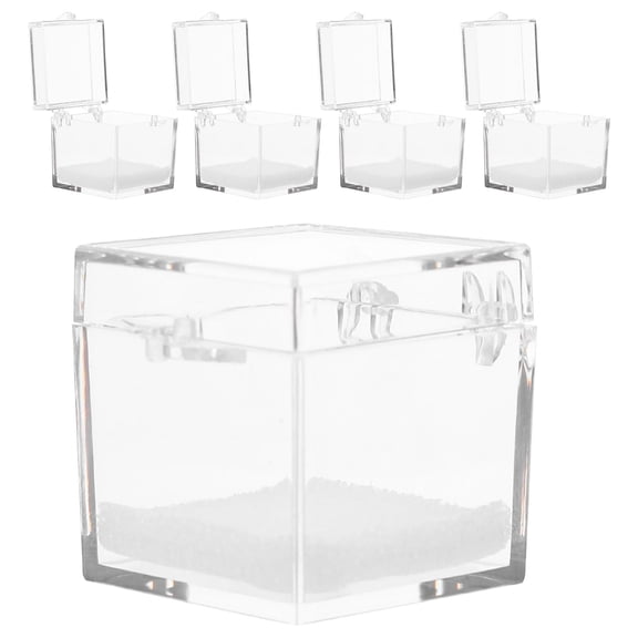 HEANUJJ Transparent Plastic Mineral Specimen Box, Clear Display Storage Case for Crystal, Rock, at Home