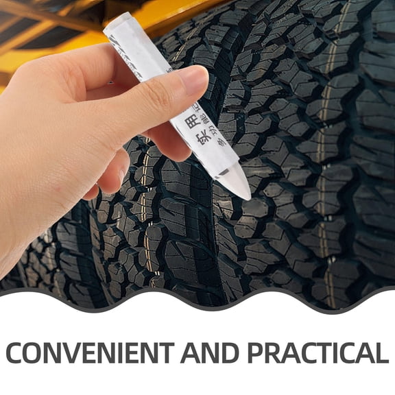 HEANUJJ Tire Marking Crayon, Waterproof White for Easy Tire Repairs, 5Pcs