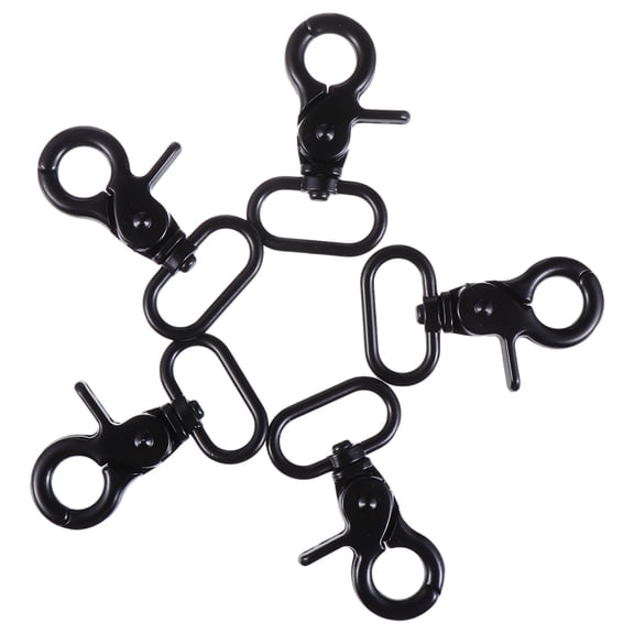 HEANUJJ 5Pcs Zinc Alloy Swivel Trigger Snap Hook Black for Backpack and Luggage Accessories