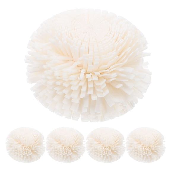 HEANUJJ 5pcs Chrysanthemum Inspired Rice Paper Flower Diffuser Beige for