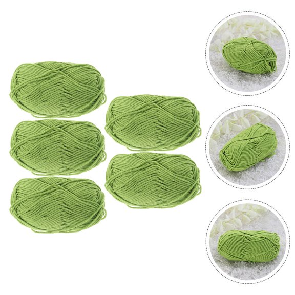 HEANUJJ 5-Pack Soft Green Yarn for Knitting, Crochet, and Craft Projects, Perfect for Beginners and Women Crafters