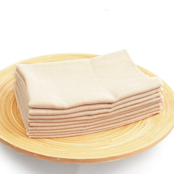 HEANUJJ 6 Pcs Double Layer Baby Square Towel Cotton for Daily Use