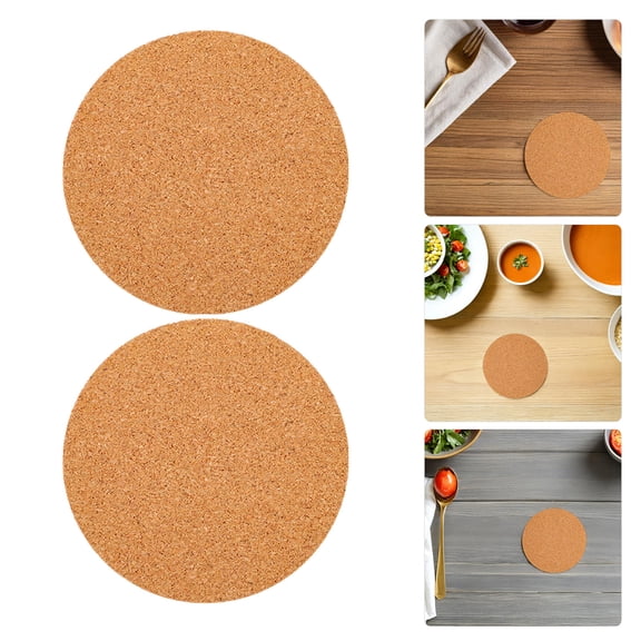 HEANUJJ 60Pcs Peel and Stick Cork Rounds for Coffee Table Coasters and Hot Dish Protection