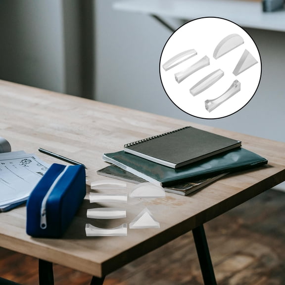 HEANUJJ Physics Teaching Concave Lens Acrylic 6Pcs