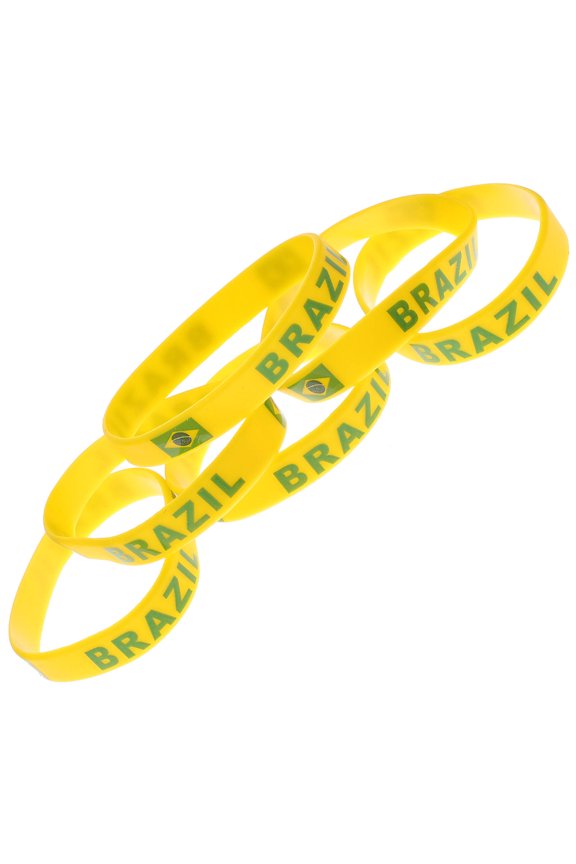 6-Pack Australian Flag Silicone Wristbands and Cheering Hand Rings for International Sports Matches