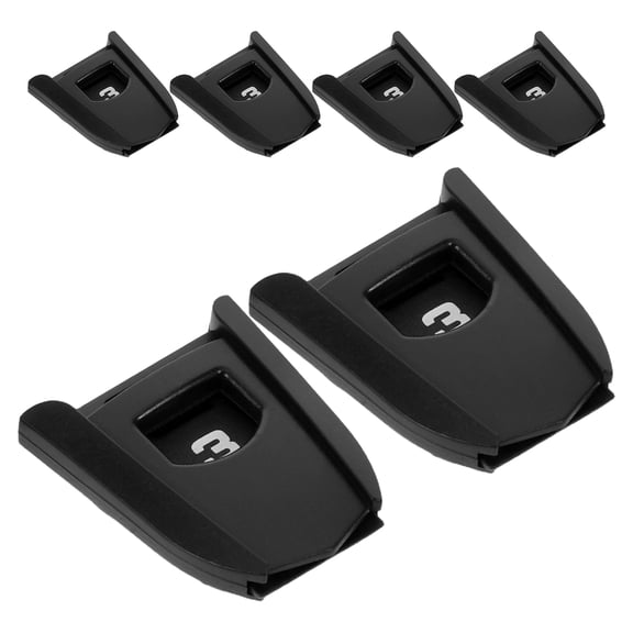 HEANUJJ 6Pcs Black Fabric Golf Club Head Cover Tags Lightweight Scratch Resistant Golf Accessory Number Markers