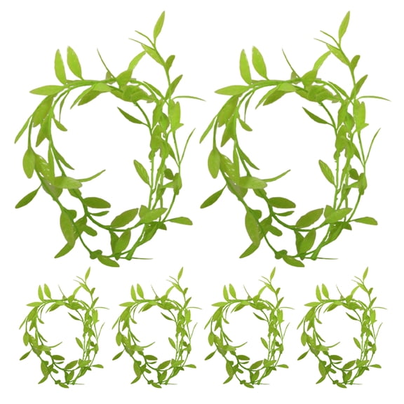 HEANUJJ 6-Piece Miniature Dollhouse Leaf Vine Wreath Set for Crafting, Projects, Hobbyists, and Home Decoration