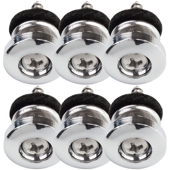 HEANUJJ 6Pcs Guitar Strap Lock Buttons Convenient Replaceable Metal Strap Peg Accessories