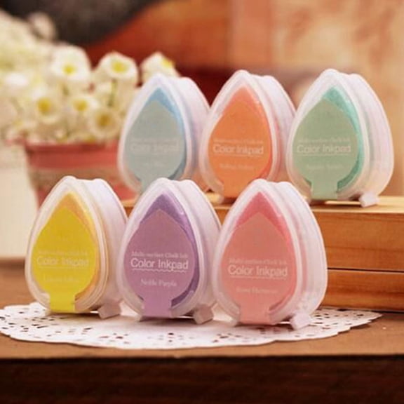 HEANUJJ 6-Pack Water Droplet Ink Pads with Ink for Crafting and Projects