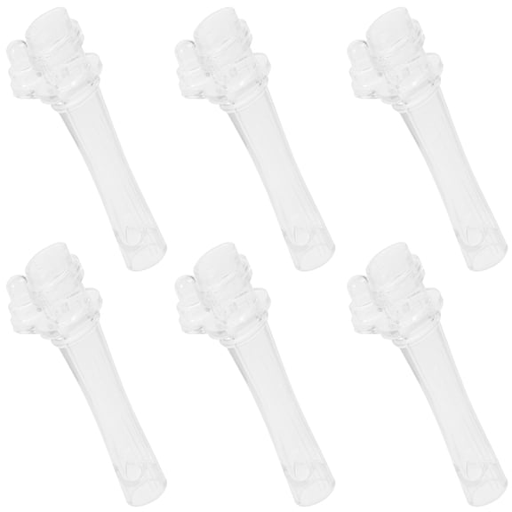 HEANUJJ 6-Pack Reusable Silicone Straws with Transparent Tips, Replacement Accessories for Cups and Drinkware Set