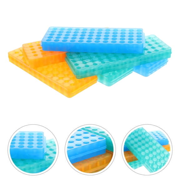 HEANUJJ 6-Pack Sample Tube Holder Rack for Laboratory Organization, Assorted Color Test Tube Stand