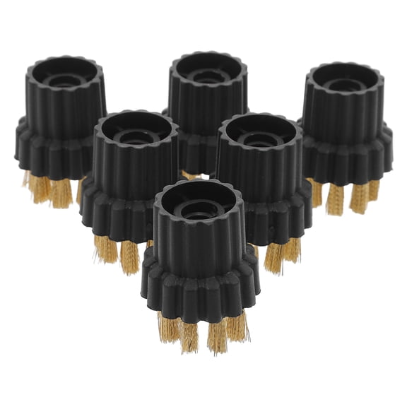 HEANUJJ 6-Piece Steam Brush Set with Plastic and Copper , High Efficiency, Easy Replacement, Perfect for Home Cleaning