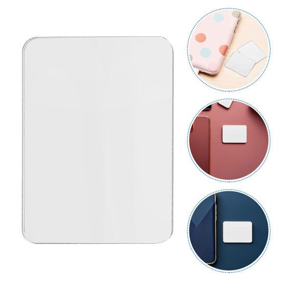 HEANUJJ 6Pcs Stick on Acrylic Mirror Tile for Phone Case Makeup Mirror and Wall Decor Sticker