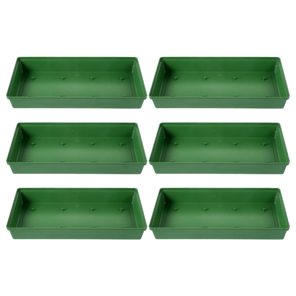 HEANUJJ 6Pcs Green Plastic Foam Trays for Flower Arrangements Floral Mud Tray for Plant Displays