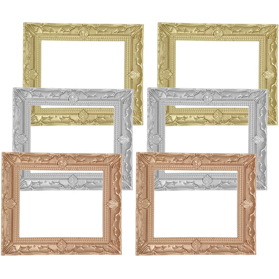 HEANUJJ 6pcs Mini Vintage Resin Frames Doll House Accessories for Decorations