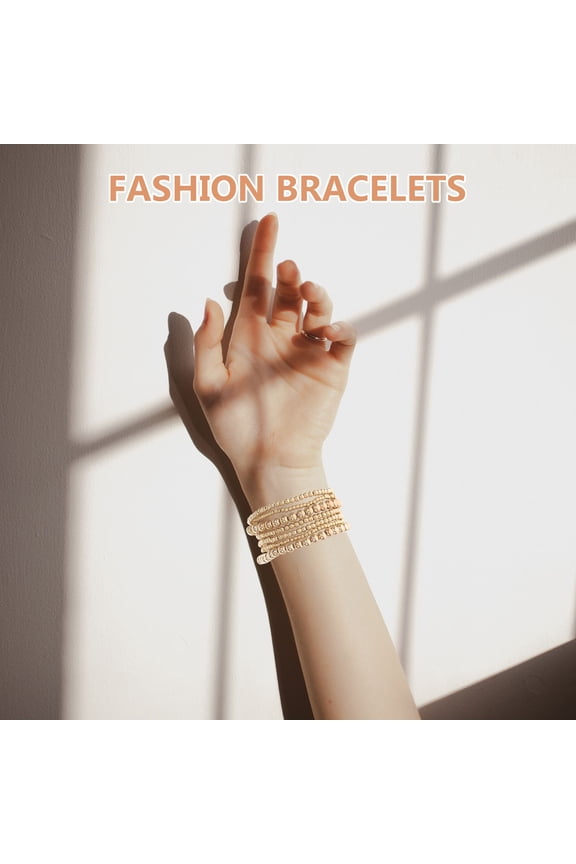 7Pcs Bracelet Stack for Women Elegant Golden CCB Jewelry for Every Occasion