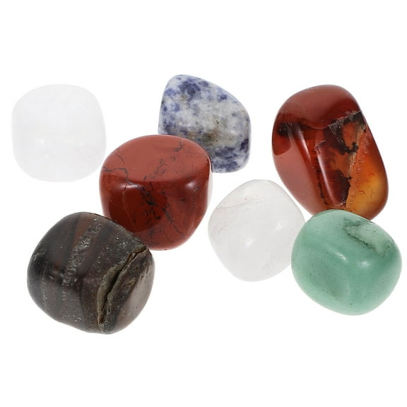 HEANUJJ 7-Piece Chakra Colored Stones Set for Yoga Meditation Zen Room Decor and