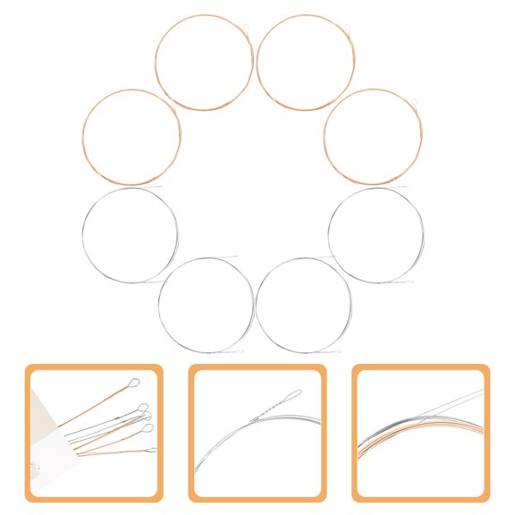 HEANUJJ 8Pcs Easy Install Mandolin Strings For Music Practice Players
