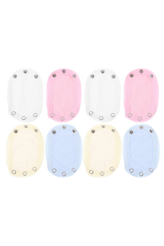 8Pcs Snap Extenders for Bodysuits Machine Washable Cotton Fabric Double Layer