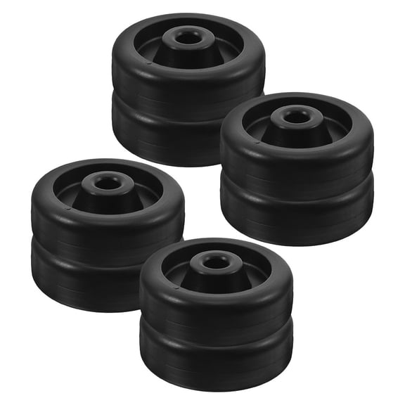 HEANUJJ 8pcs Treadmill Moving Caster Ab Roller Replacement Wheel Black with Quiet Movement