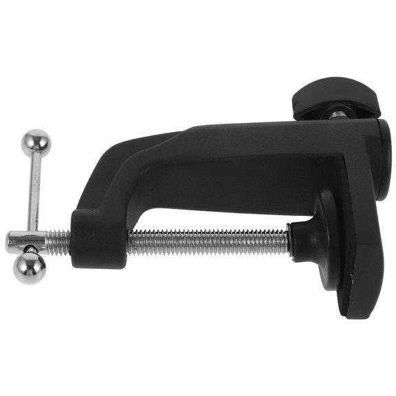 HEANUJJ Adjustable Desk Clamp for Home Use Black Metal Table Mount with Positioning Screw