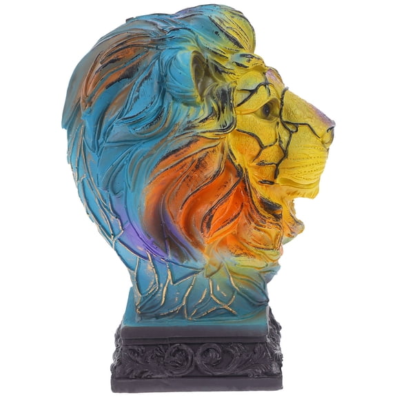 HEANUJJ Resin Lion Shaped Table Lamp LED for Decorative Ambiance Cozy Bedroom Light