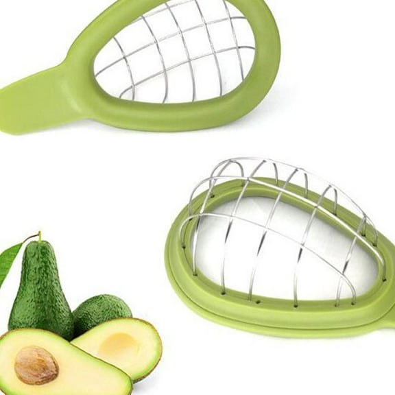 HEANUJJ Avocado Slicer and Pulp Remover Kitchen Gadget Green ABS 1 Set for Easy Avocado Preparation