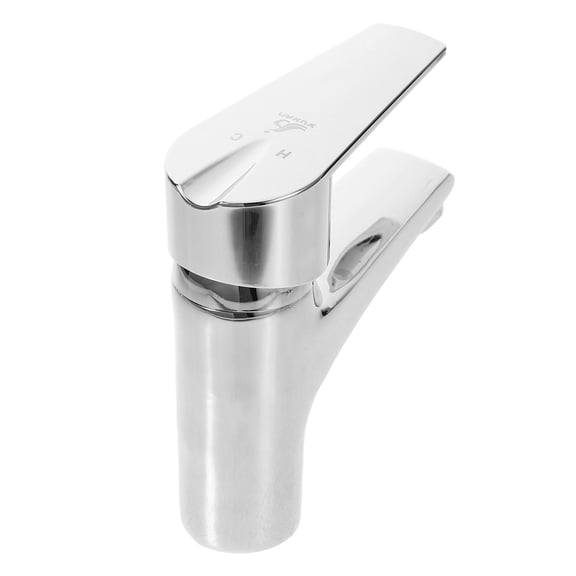 HEANUJJ Basin Tap Hot Cold Water Tap Easy to Clean for Bathroom Use Silver 1Pcs