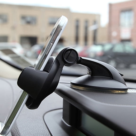 HEANUJJ Black Car Phone Mount with Anti- Pads and Secure Stable Support for Hands-Free Driving