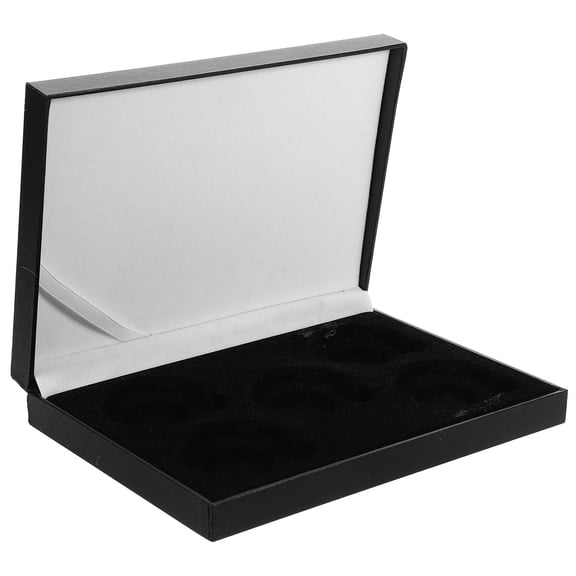 HEANUJJ Black Plastic Coin Protection Box for Collectors with Practical Foam Inner and Portable Design