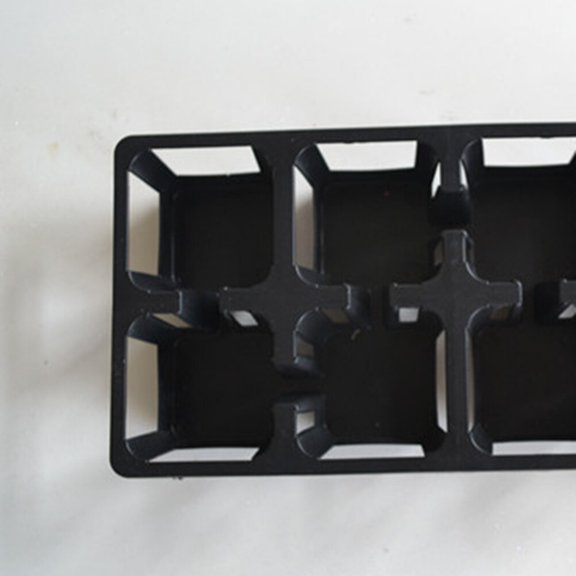 HEANUJJ Black Plant Pot Tray with Eight Cells for Succulent and Small Flower Growth