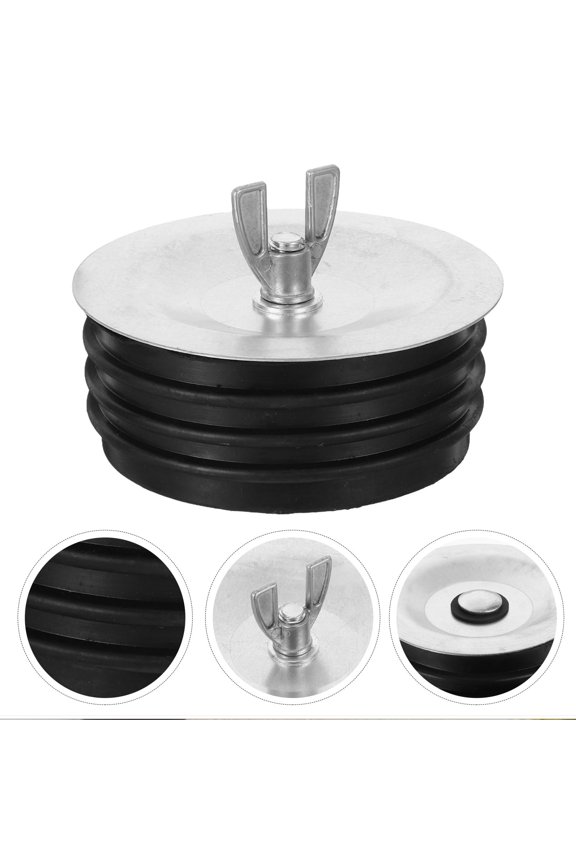 Black Sewer Cap Cover with Universal Fit and High Efficiency Seal for Home Pipe Protection