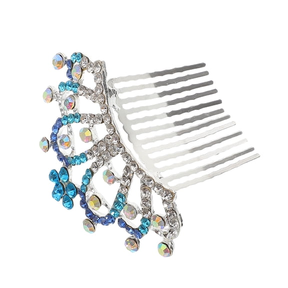 HEANUJJ Metal Rhinestone Comb Unique Gradient Colored Hair Accessory