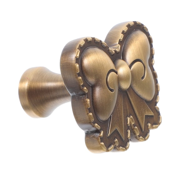 HEANUJJ Brass Bow Shape Door Knobs Vintage Decorative Hardware for Furniture Drawers