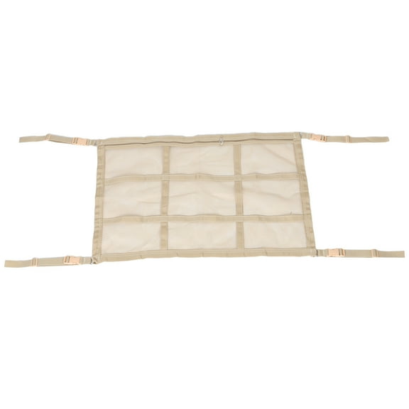 HEANUJJ Hanging Car Ceiling Storage Bag Beige with Zipper for Extra Roof Luggage and Accessories