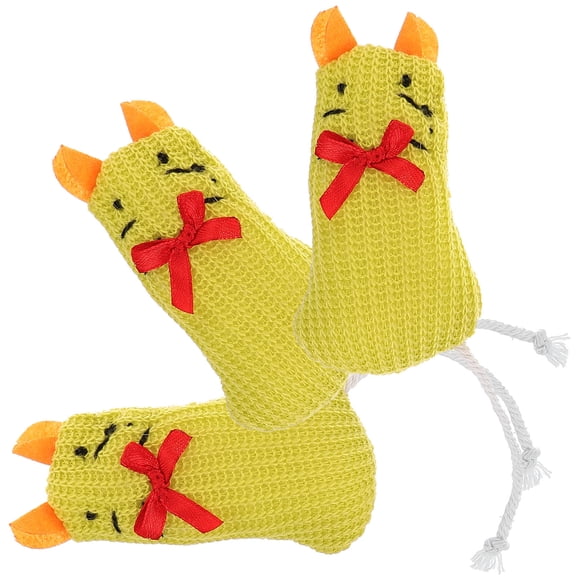 HEANUJJ Cat Toys Balls 3 Pcs Plush Rat Grab Toys Educational Plaything For Home Random Color