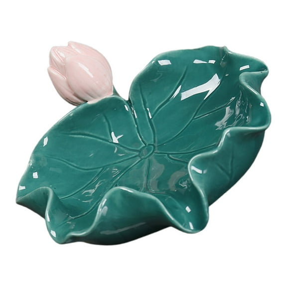 HEANUJJ Ceramic Lotus Leaf Soap Holder Self-Draining Romantic Atmosphere for Home